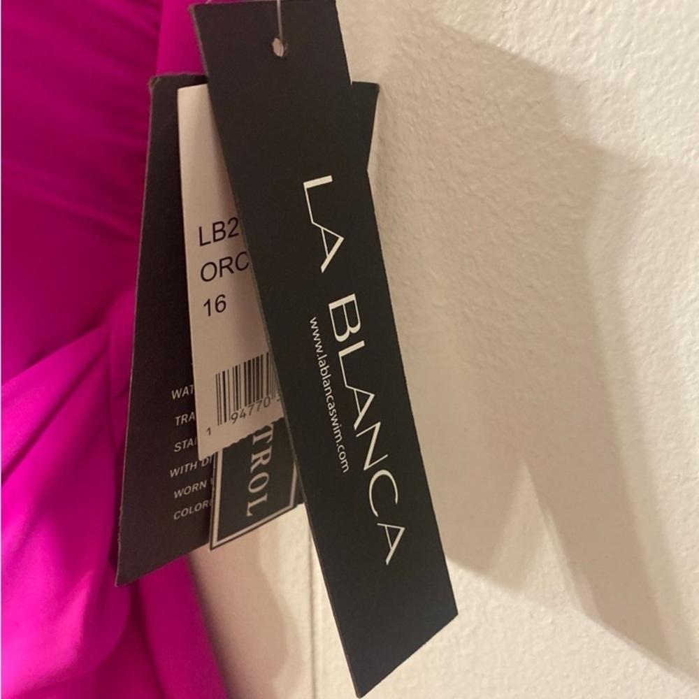 La Blanca Women's Island Goddess Bandeau One Piece Swimsuit NWT size 16 - Picture 6 of 11